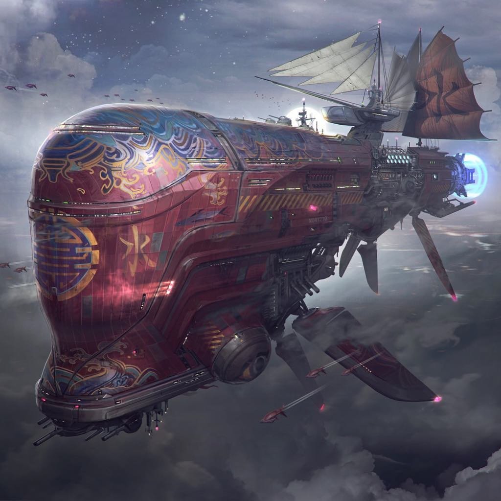 Космолет стимпанк дизельпанк