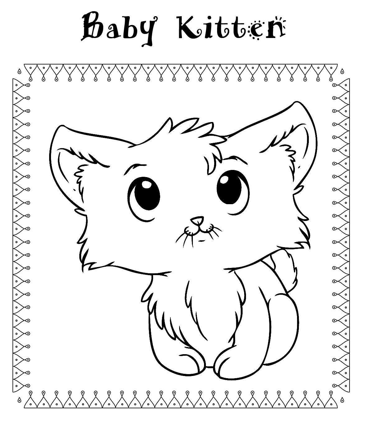 Котенок для рисования