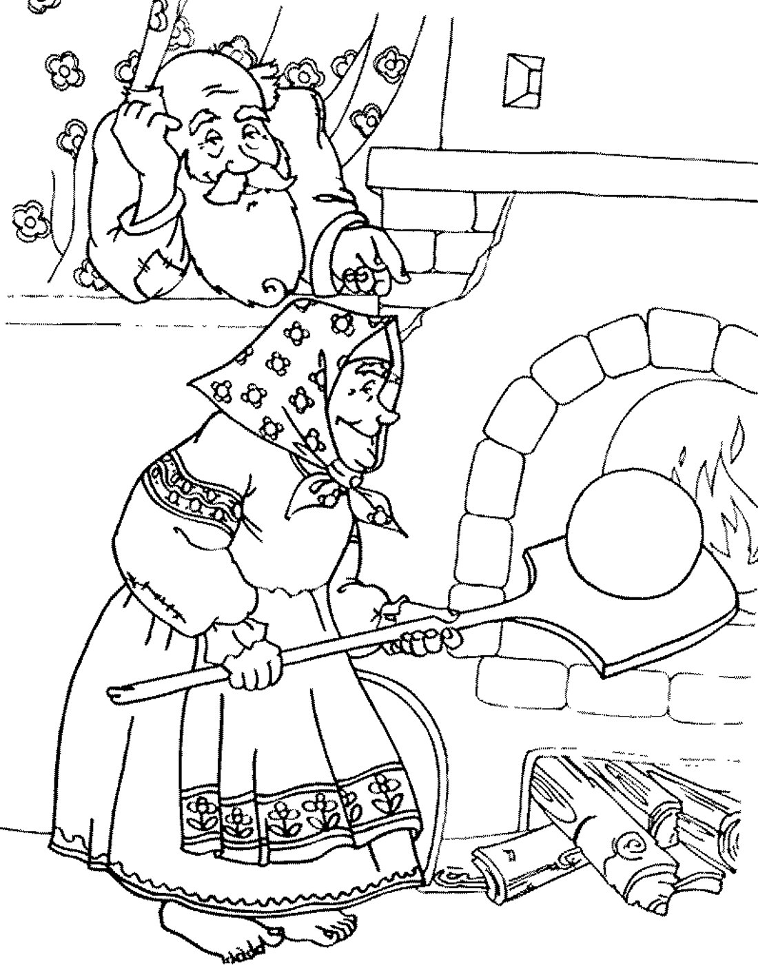 Курочка Ряба сказка раскраска для детей