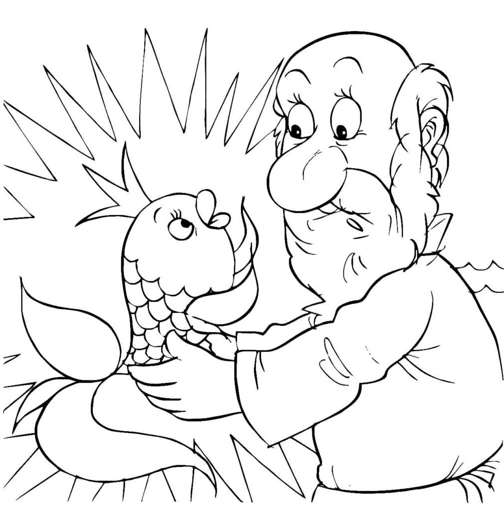 Раскраска по сказке Курочка Ряба