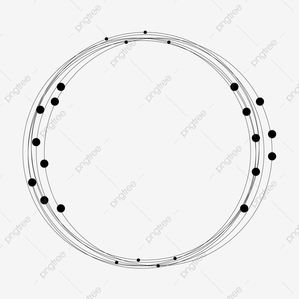 Рамка круглая черная