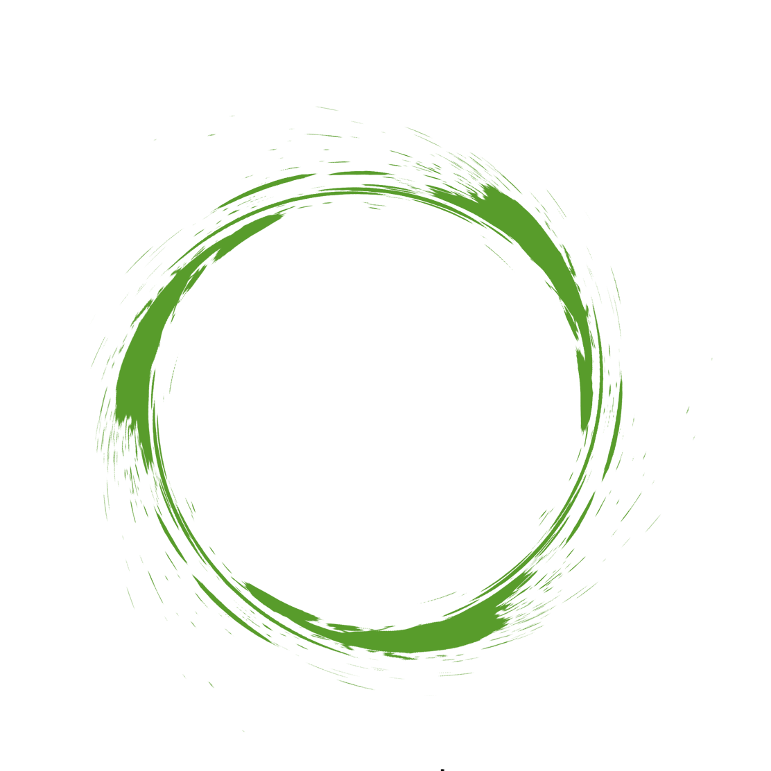 Зеленый круг на прозрачном фоне