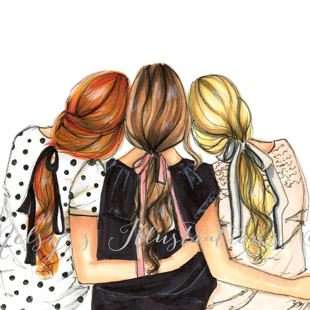 Рисунки для срисовки подруги