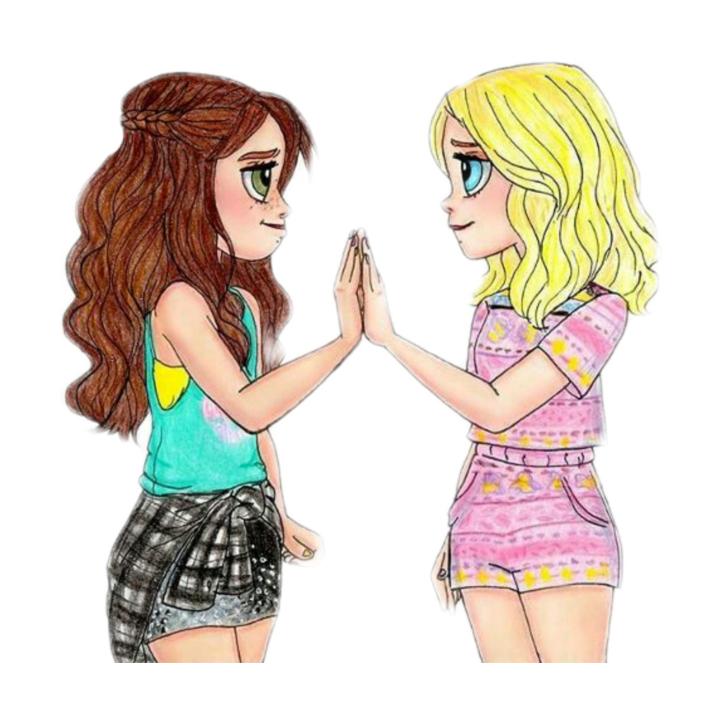 Рисунки для срисовки три подруги
