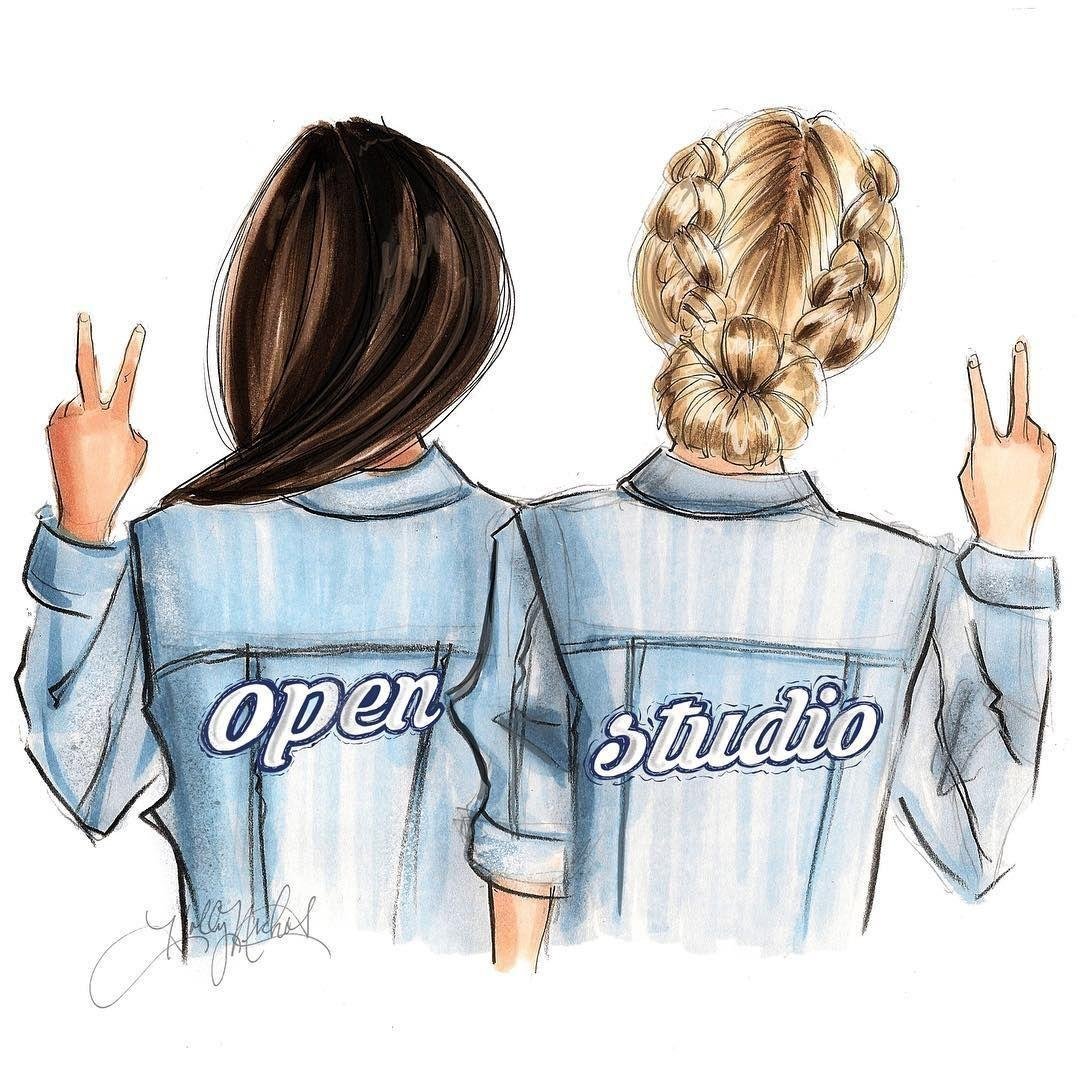 Рисунки для срисовки подруги