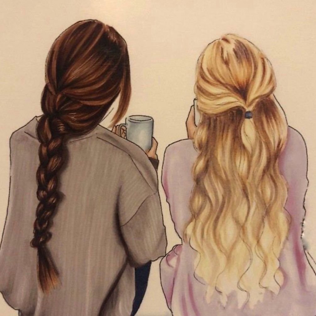 Две подруги мультяшные