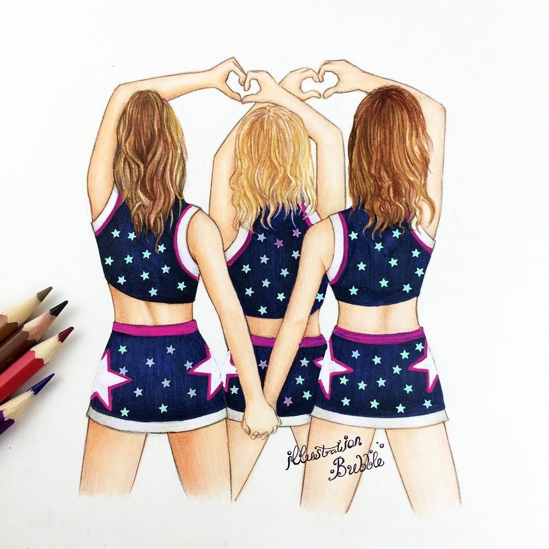 Подруги нарисованные