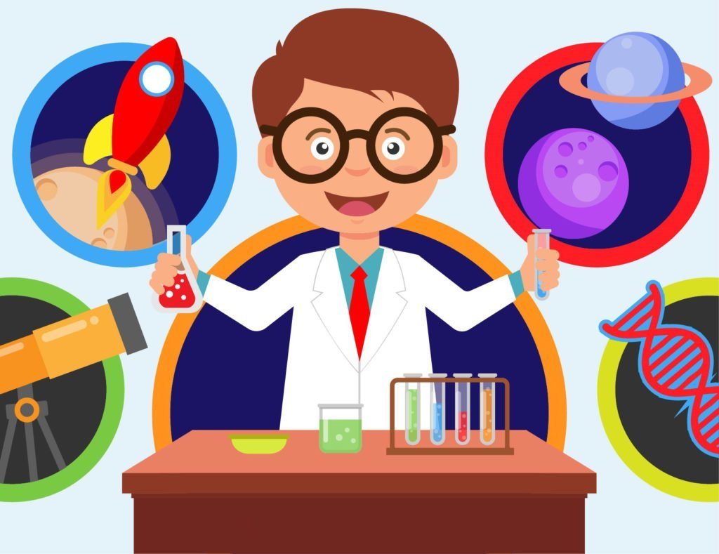 Ребенок с глобусом и лупой