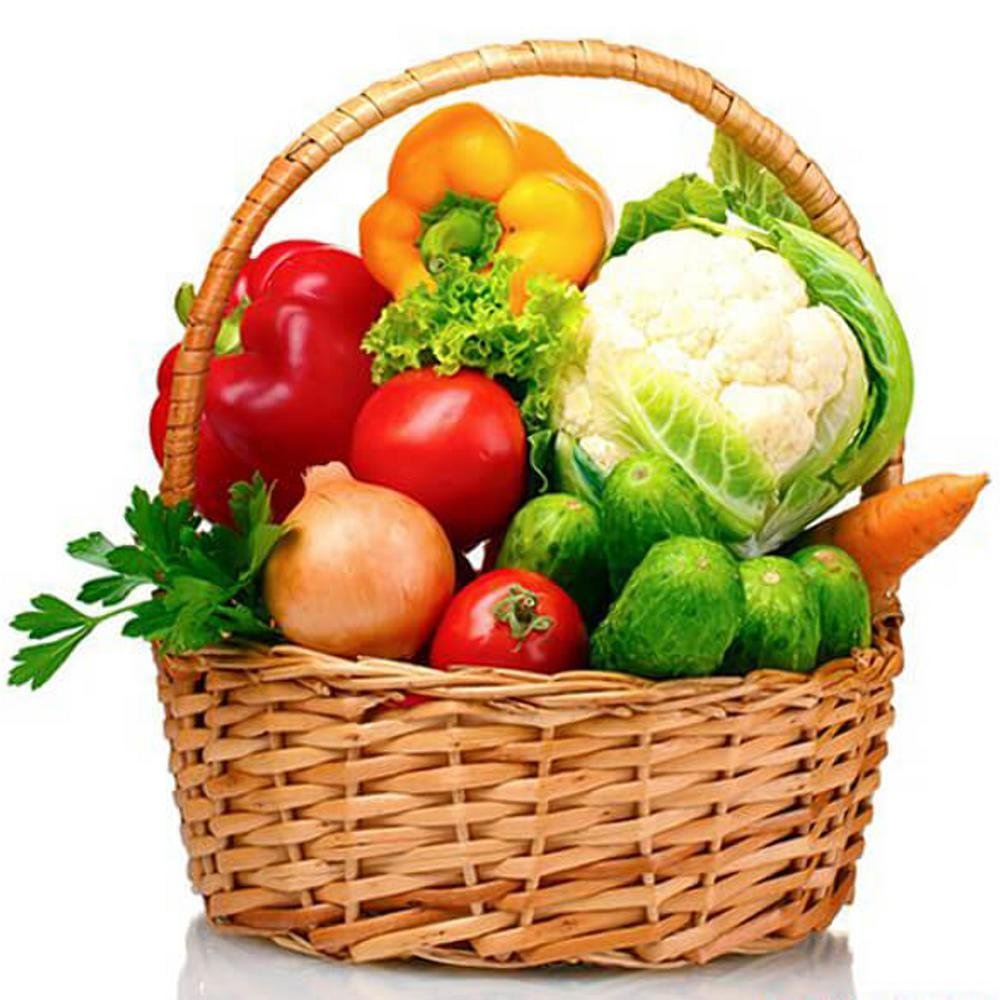 Пиктограмма корзина с овощами