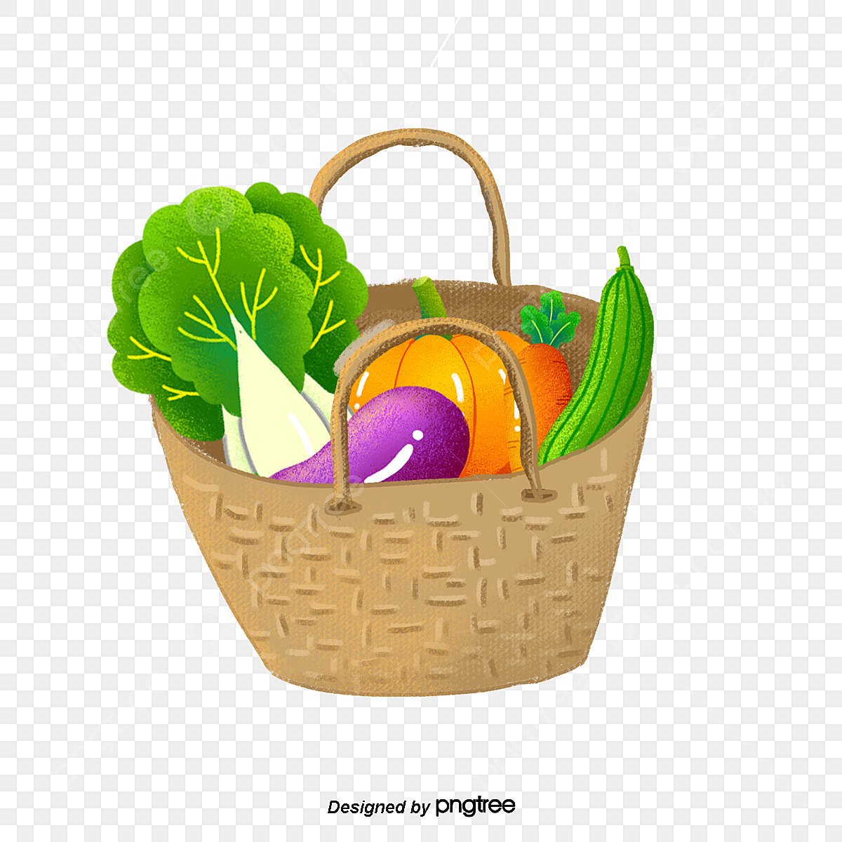 Корзина с овощами вектор