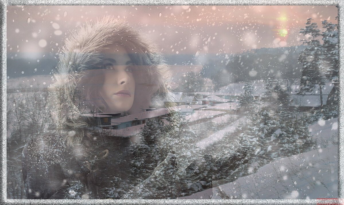 Женщина в метель