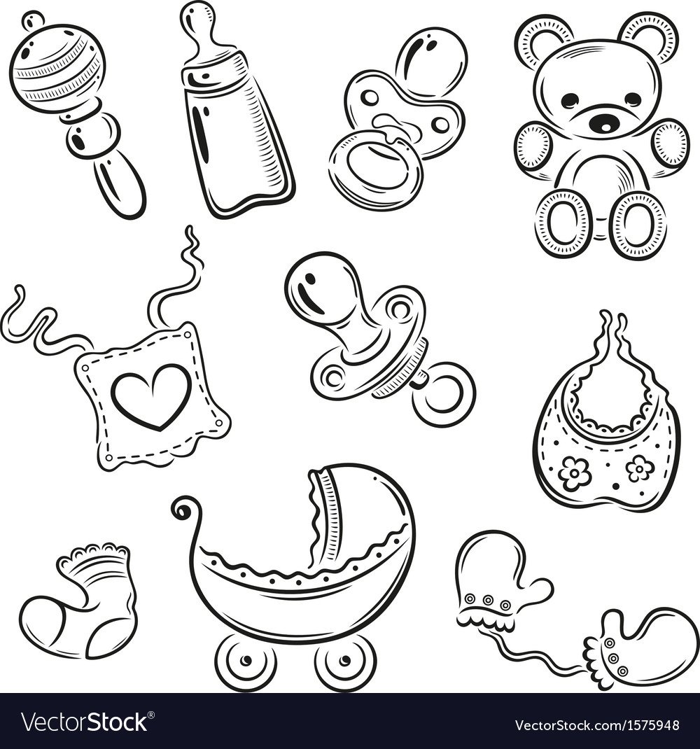 Соска раскраска для детей