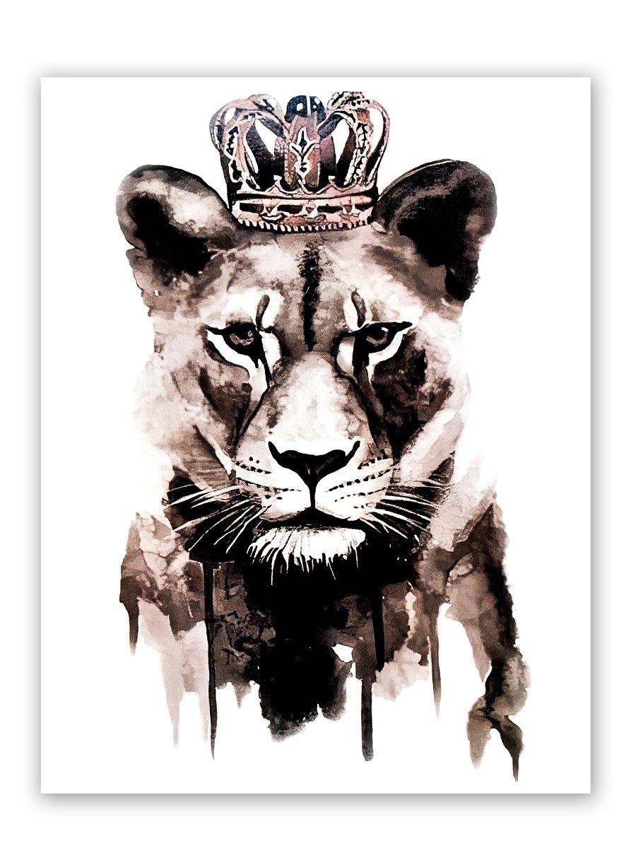 Лев с короной в профиль