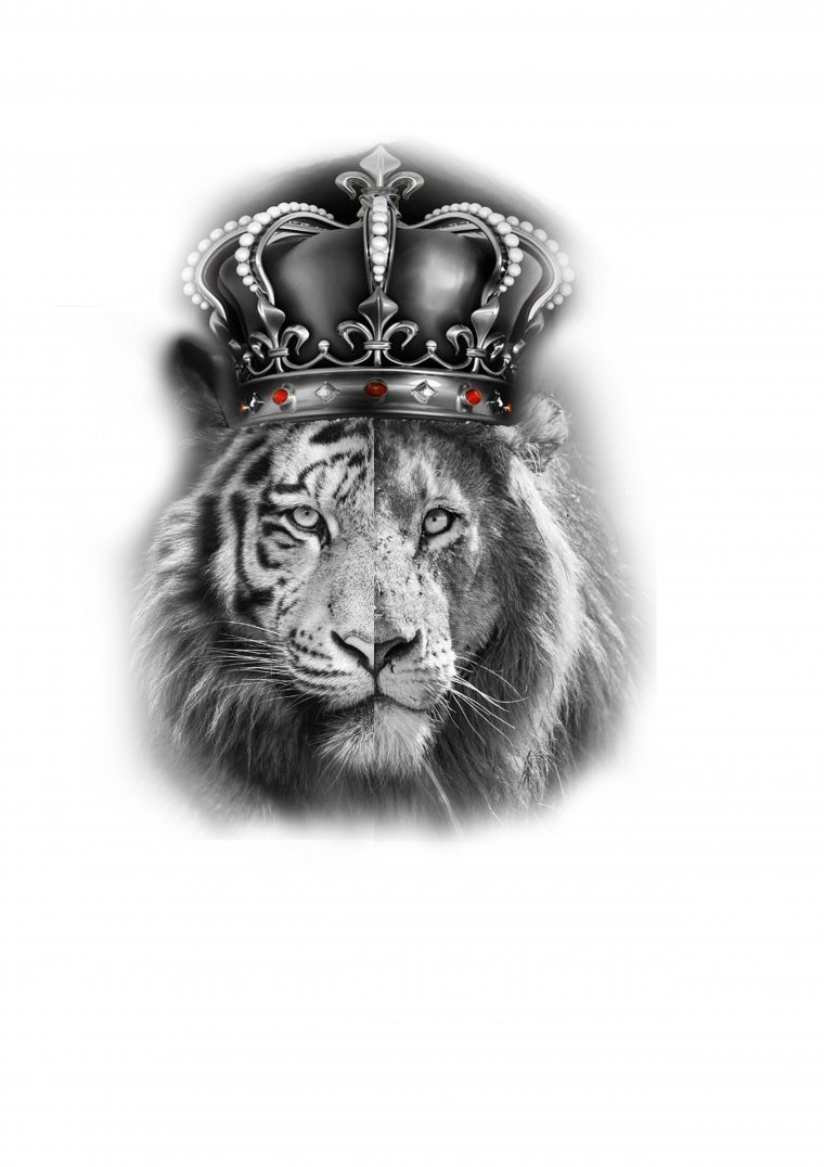 Логотип золотой Лев с короной