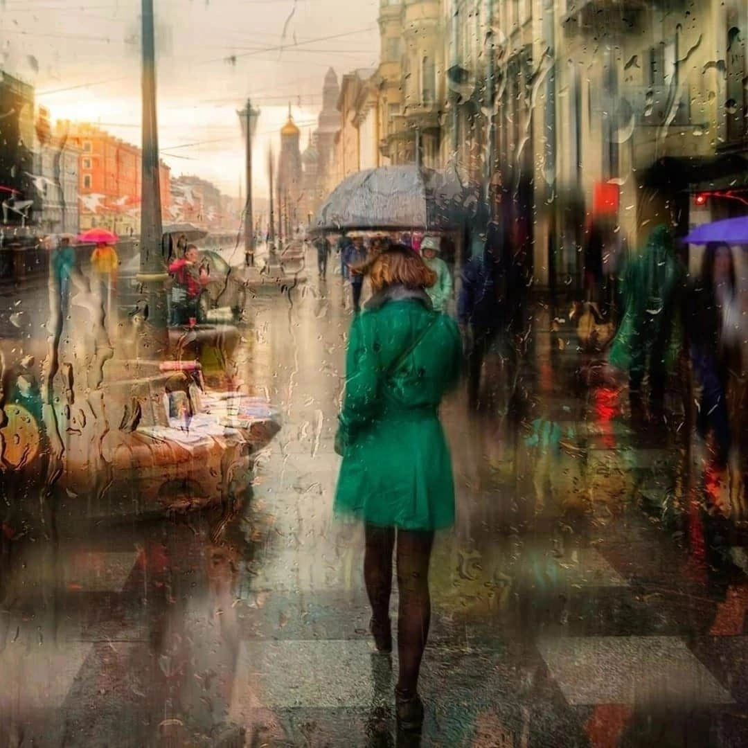 Питер дождь девушка