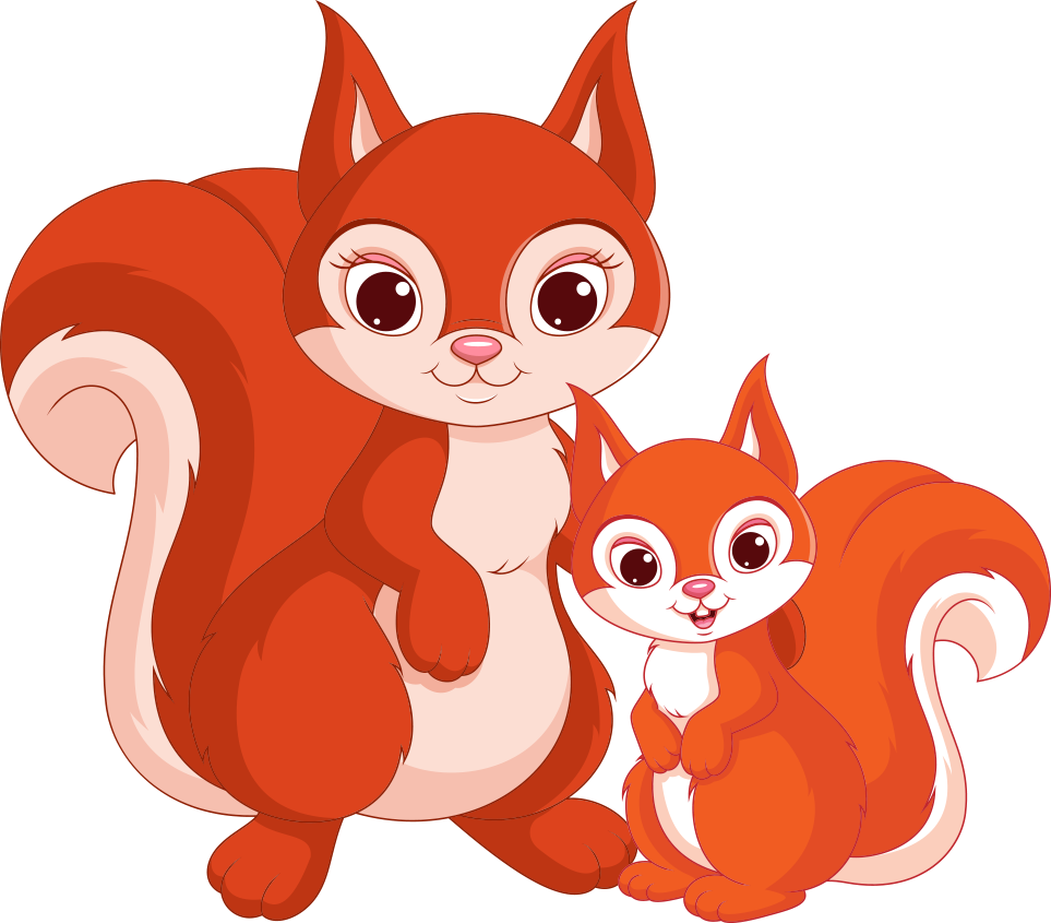 Мама и малыш животные мультяшные