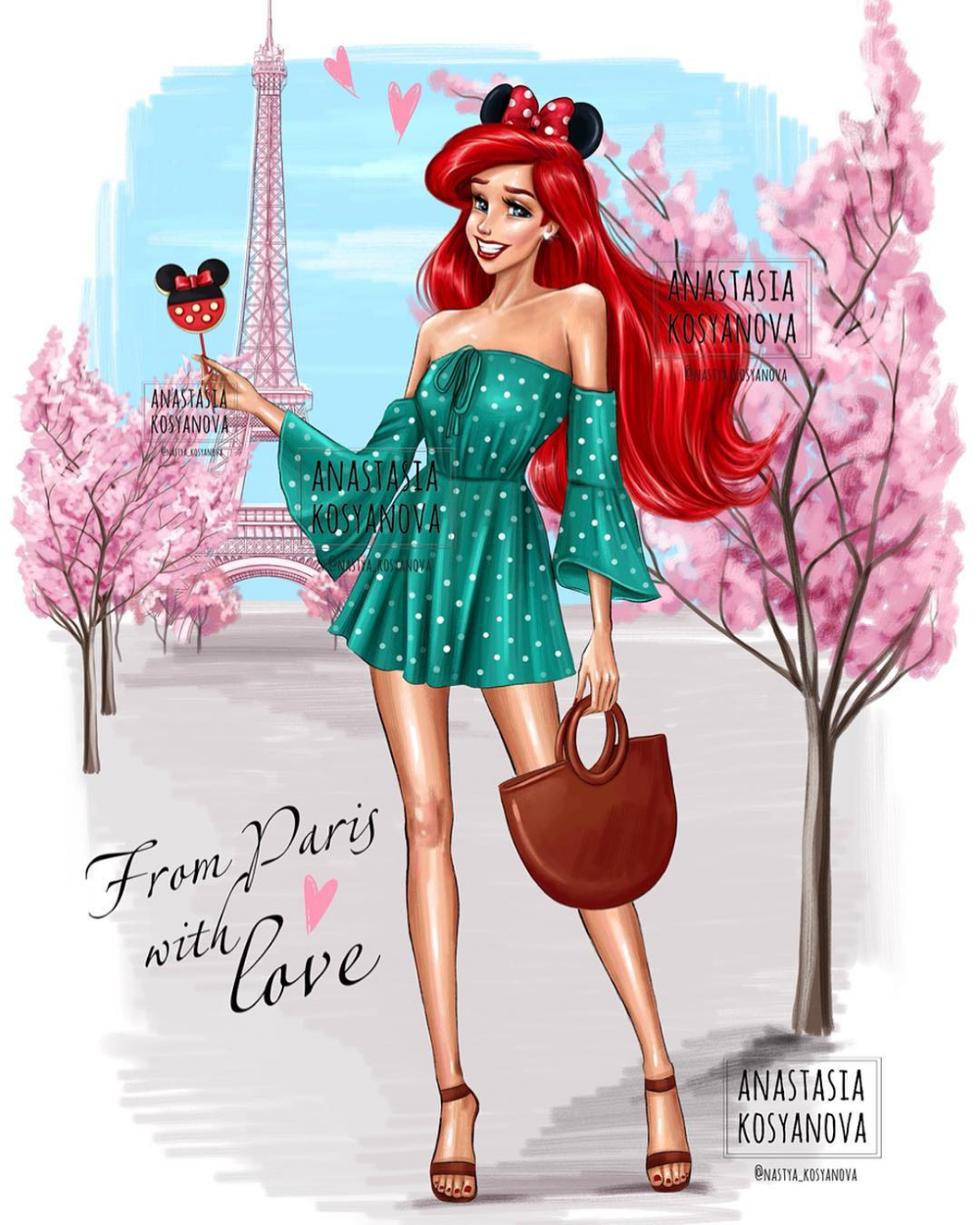 Illustration Anastasia kosyanova принцессы Disney