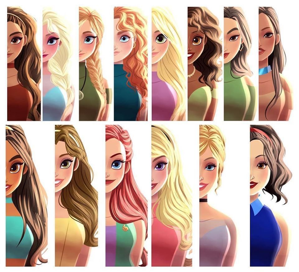 Принцессы Дисней Рапунцель Эльза Моана