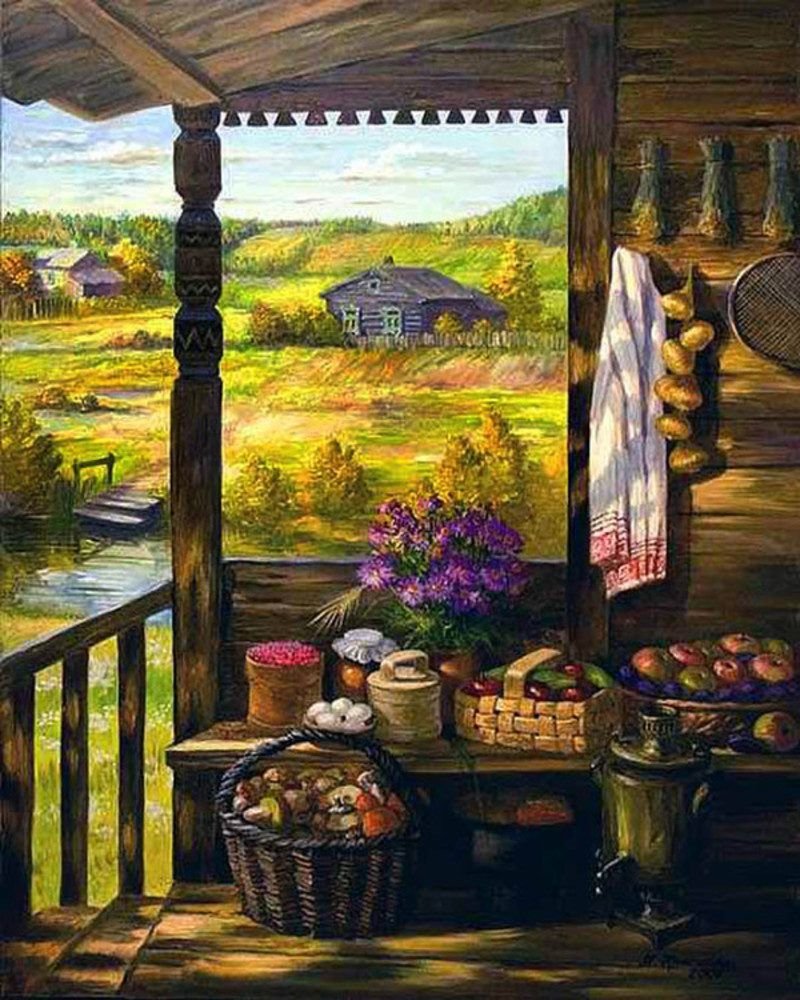 Деревенский натюрморт на окне