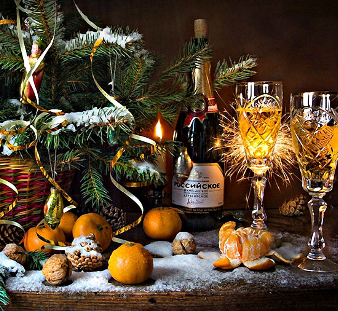 Праздничный новогодний натюрморт