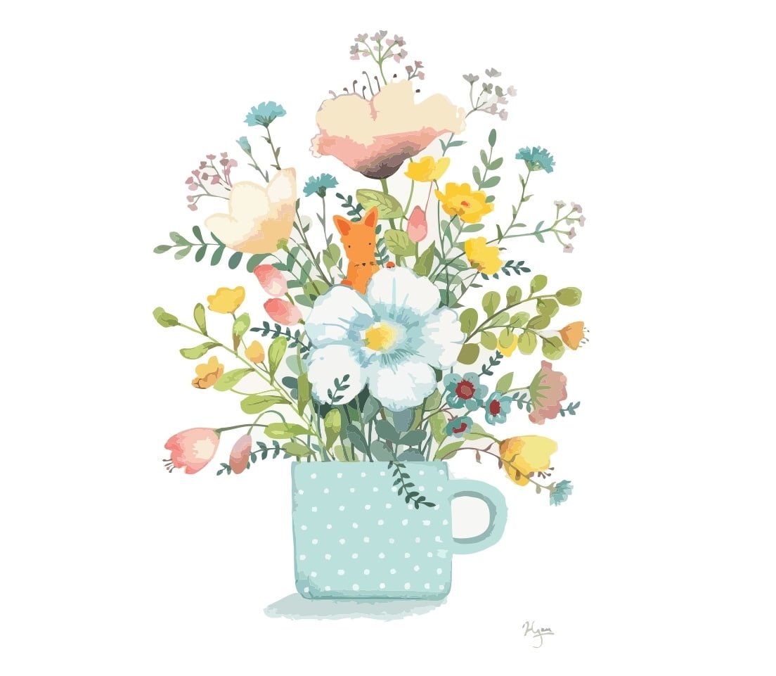 С днем рождения акварель