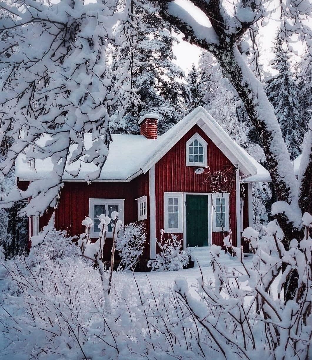 Заснеженный домик