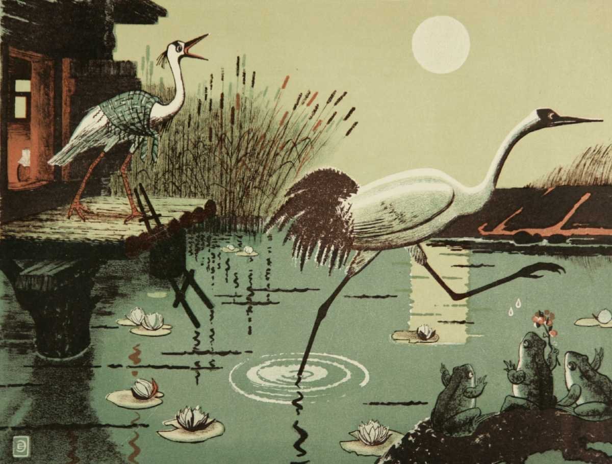 Журавль стилизация