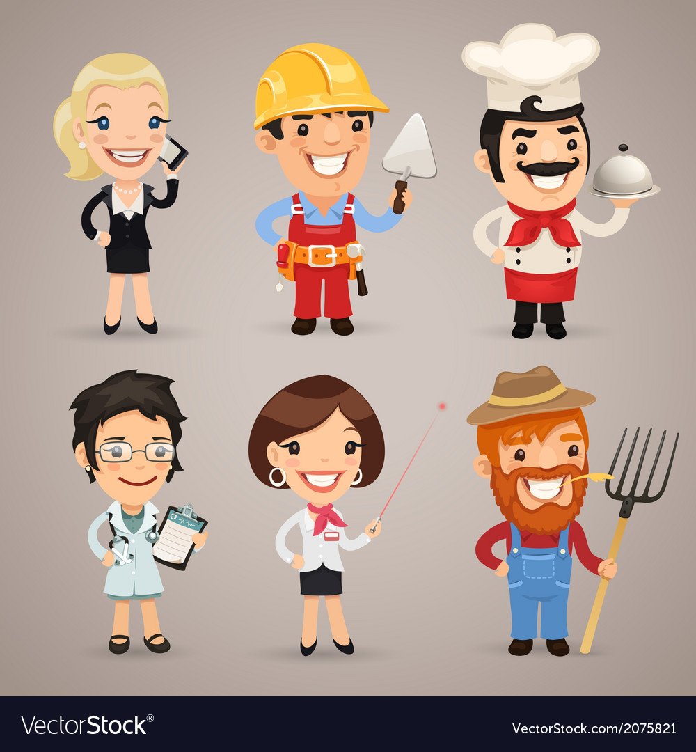 Дети профессии вектор