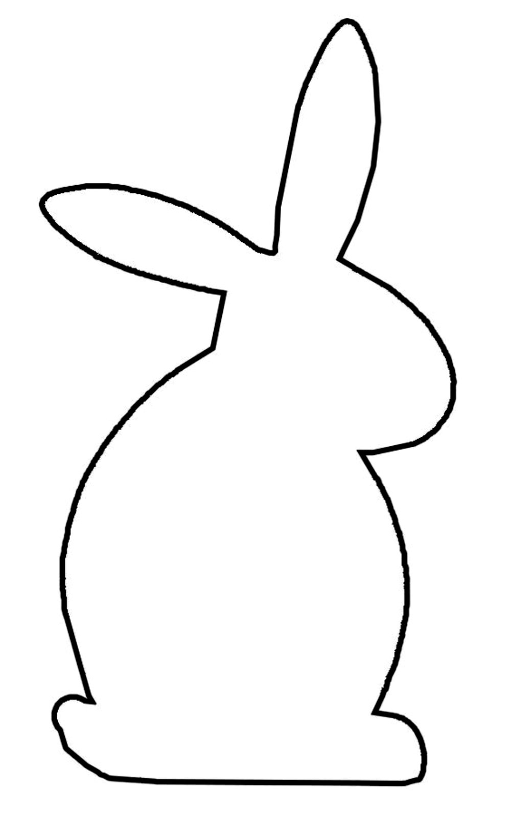 Кролик трафарет для аппликации