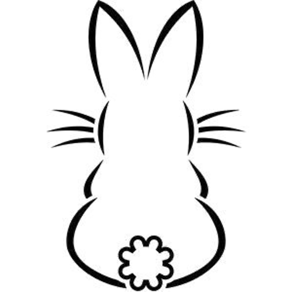 Заяц контурный рисунок