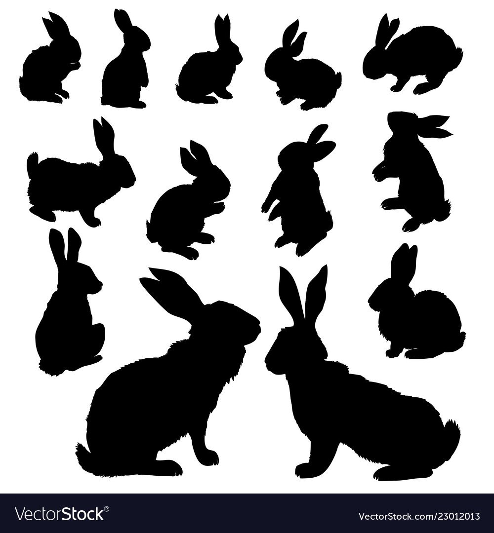 Трафарет пасхального зайца