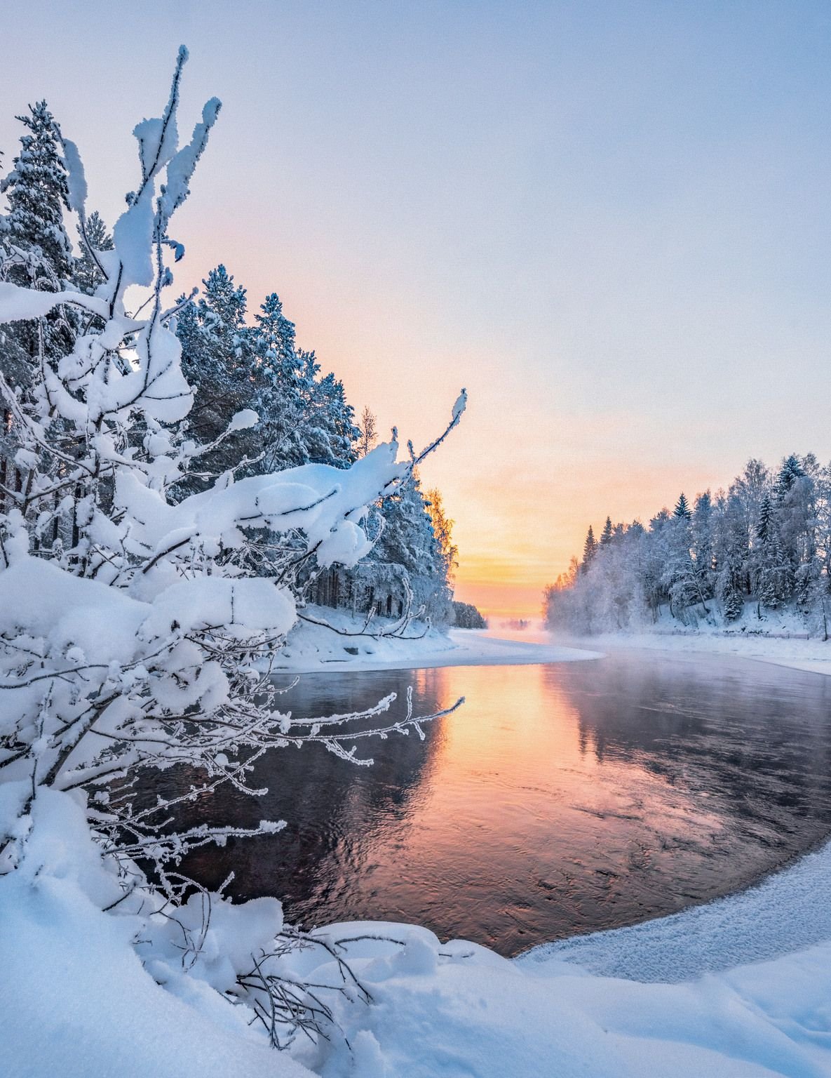 Финляндия природа зимой