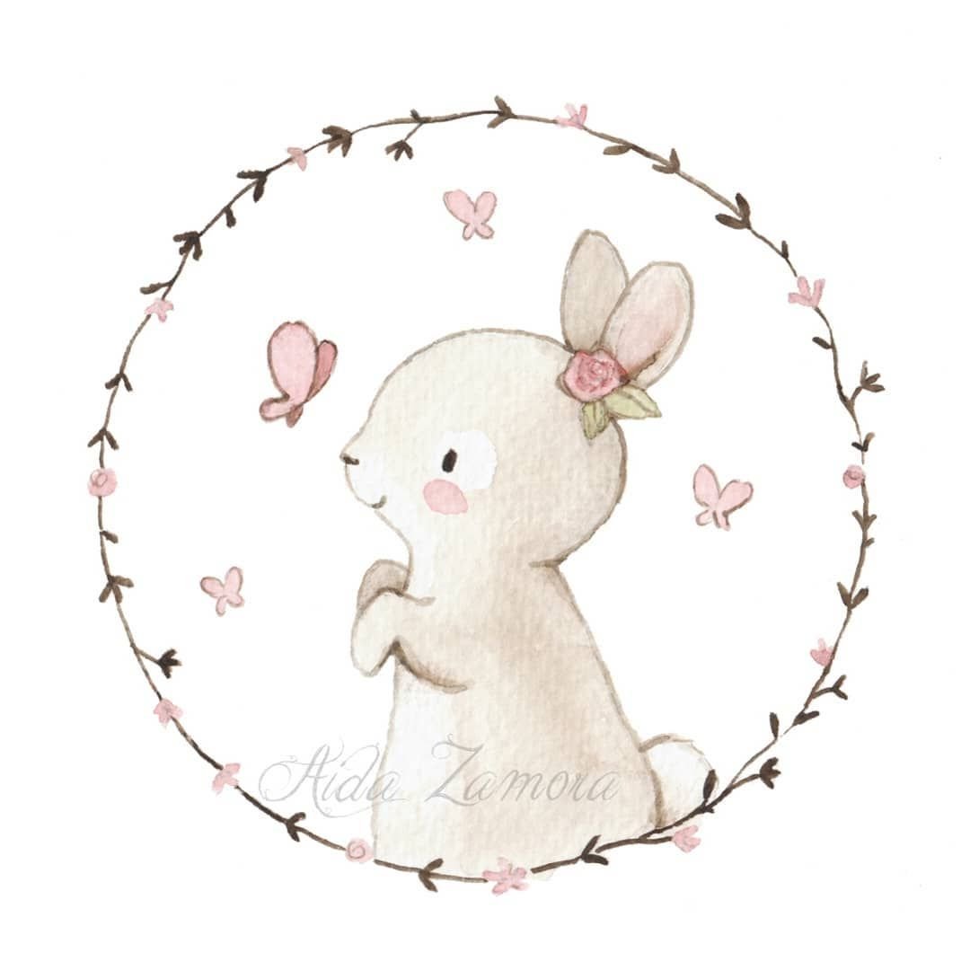 Акварельные зайки для метрики