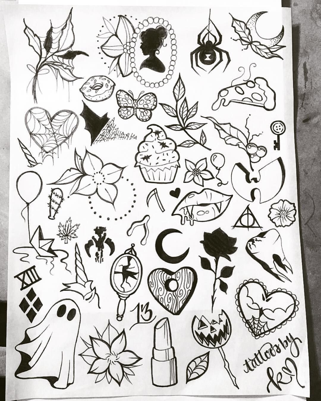 Мини рисунки для срисовки