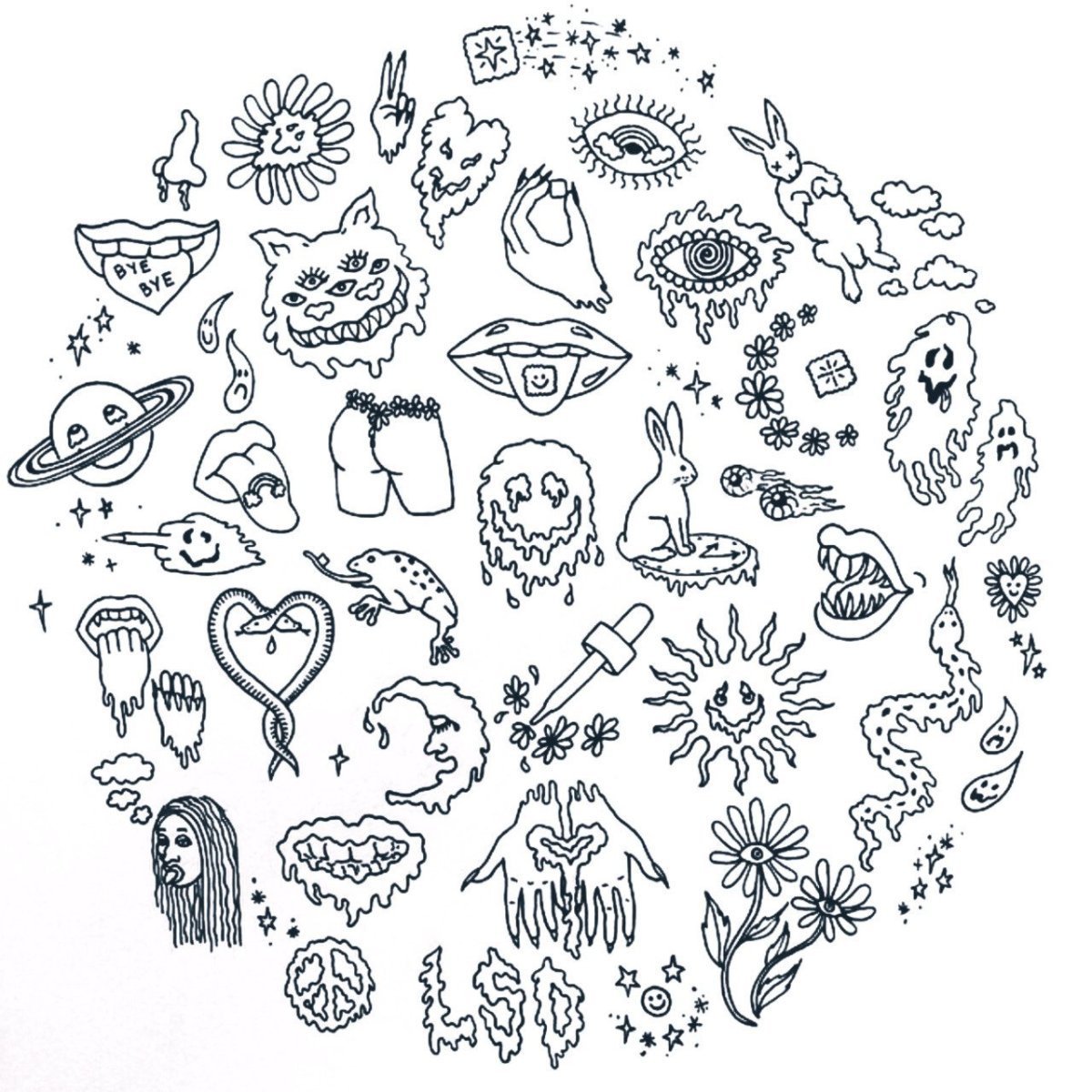 Тату в стиле хендпоук эскизы