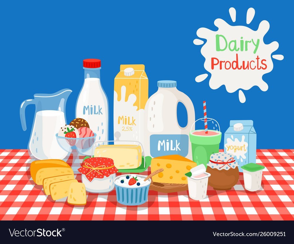 Молочные продукты анимация