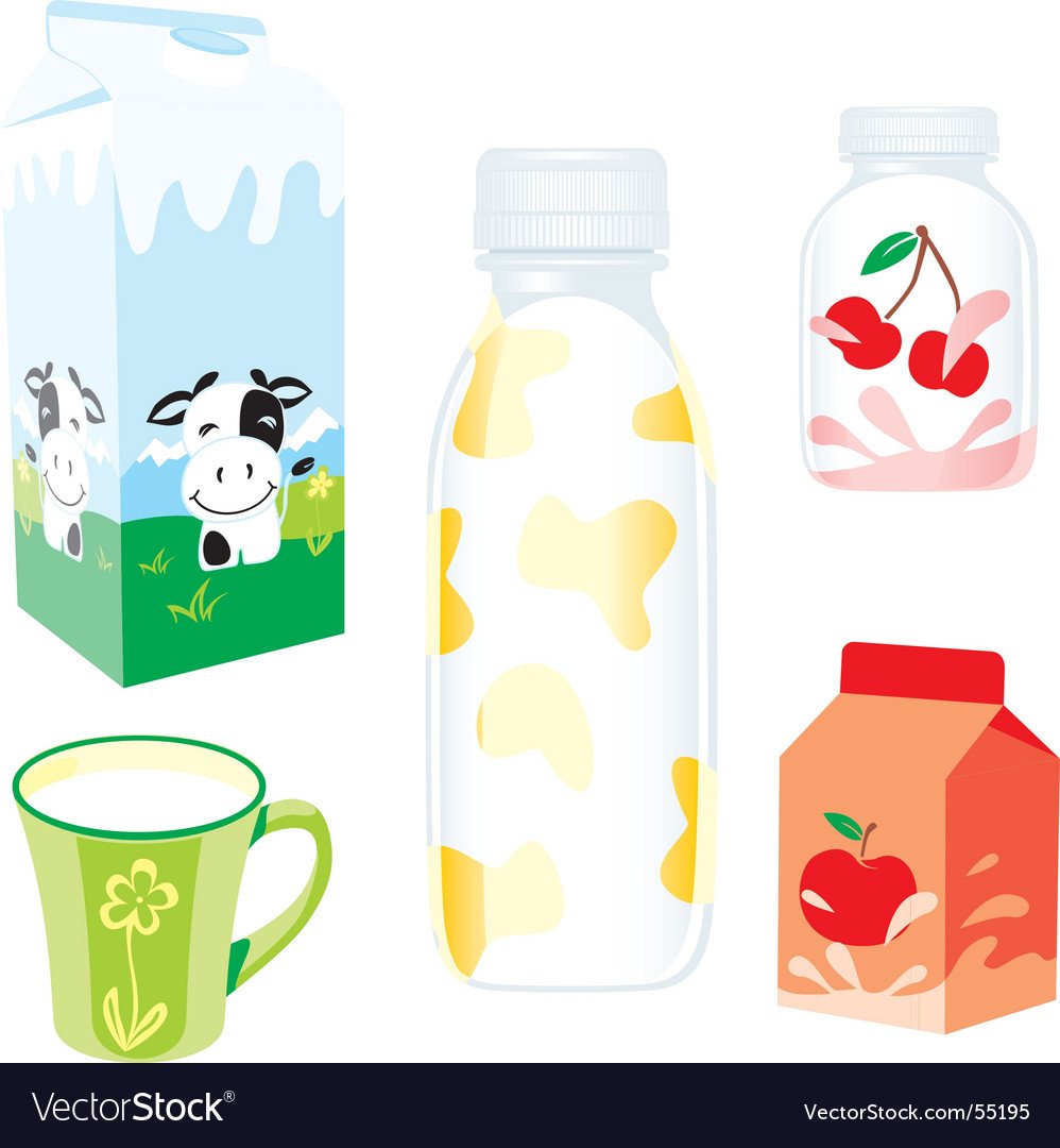 Кисломолочные продукты для детей нарисованные