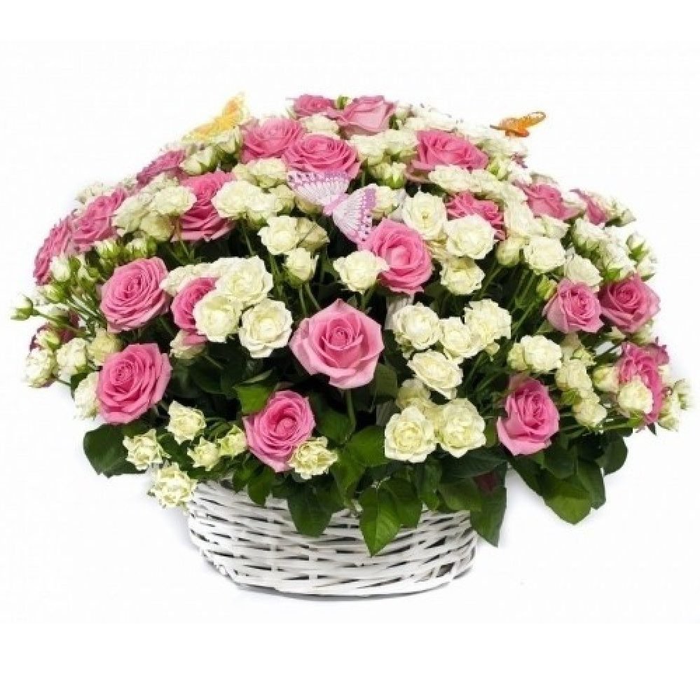 Цветы в корзине