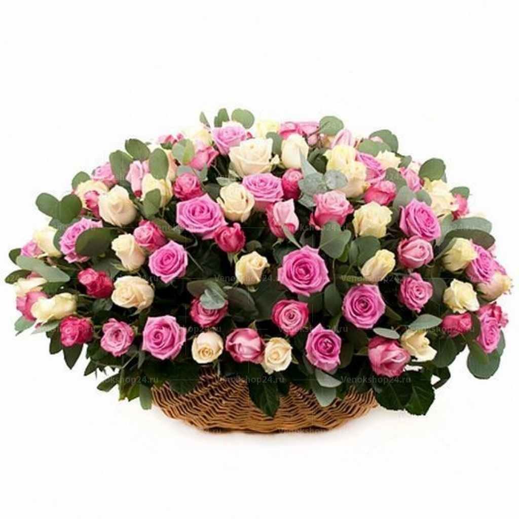 Шикарная корзина роз