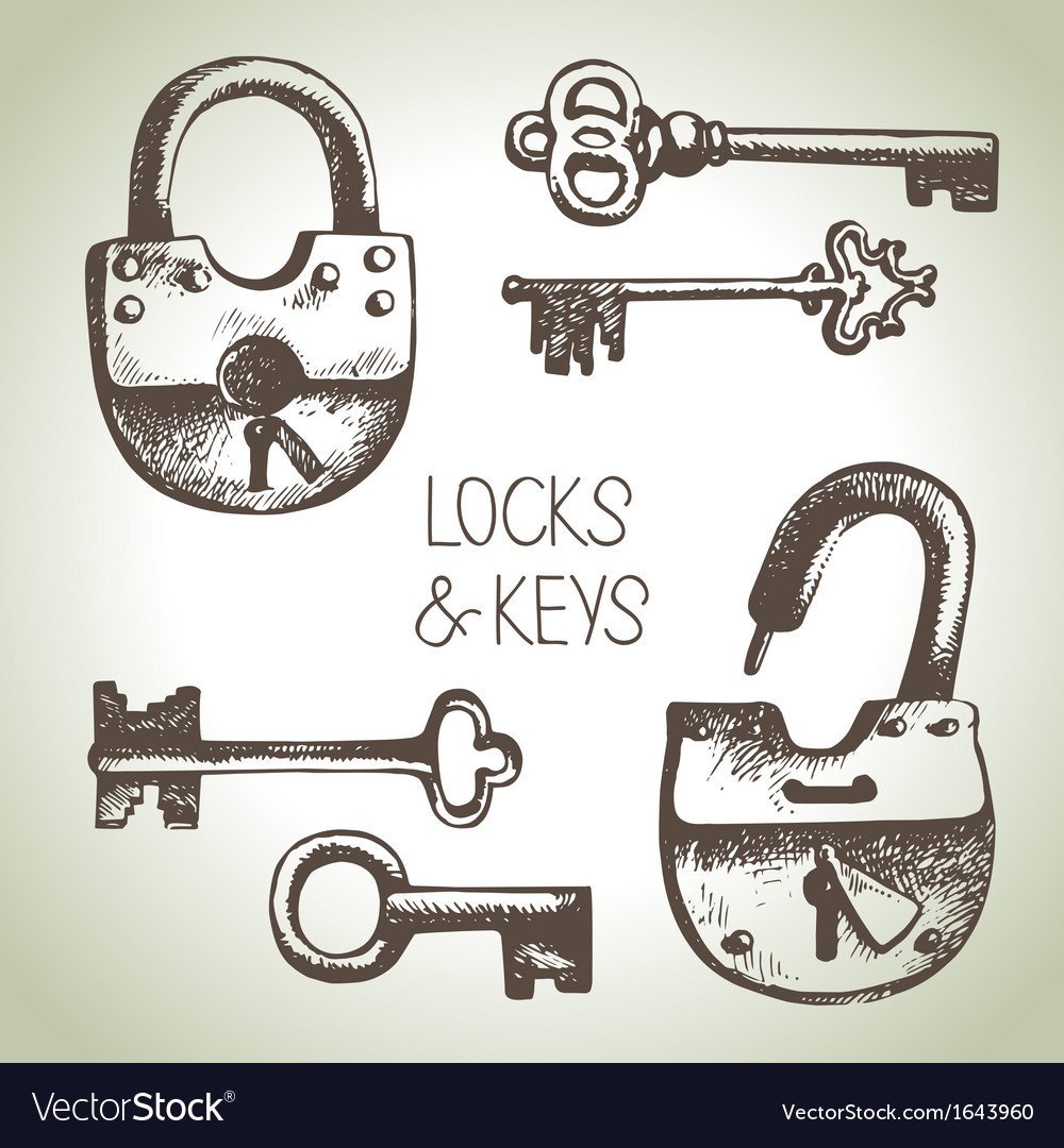 Замок навесной эскиз