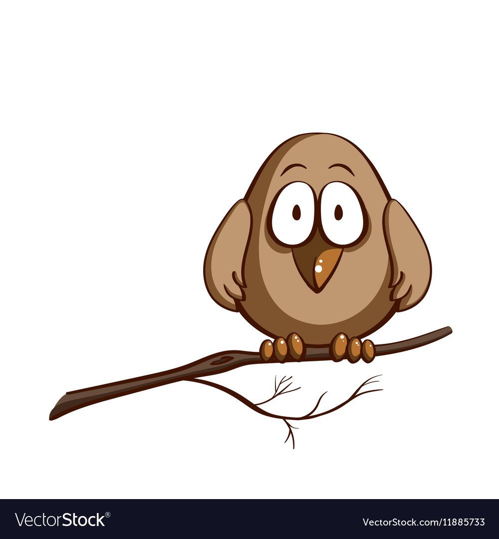 Воробей мультяшный