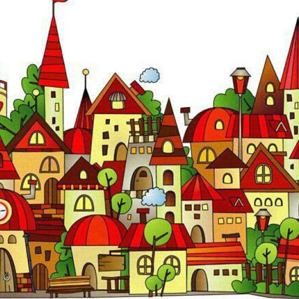 Панорама города рисунок для детей