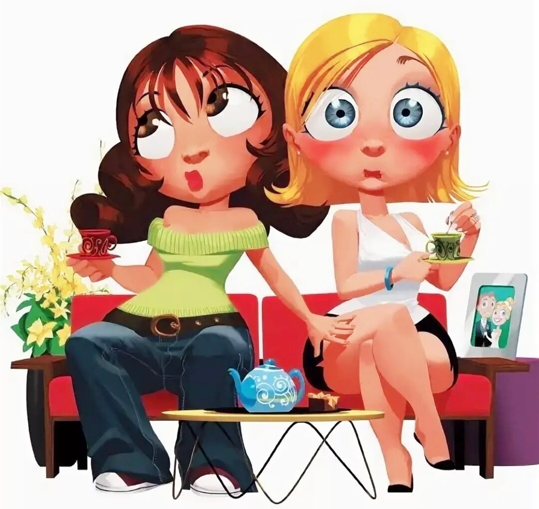 Подружки болтают