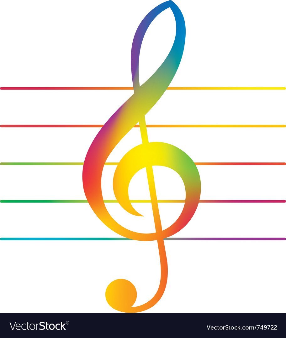 Нотный стан скрипичный ключ