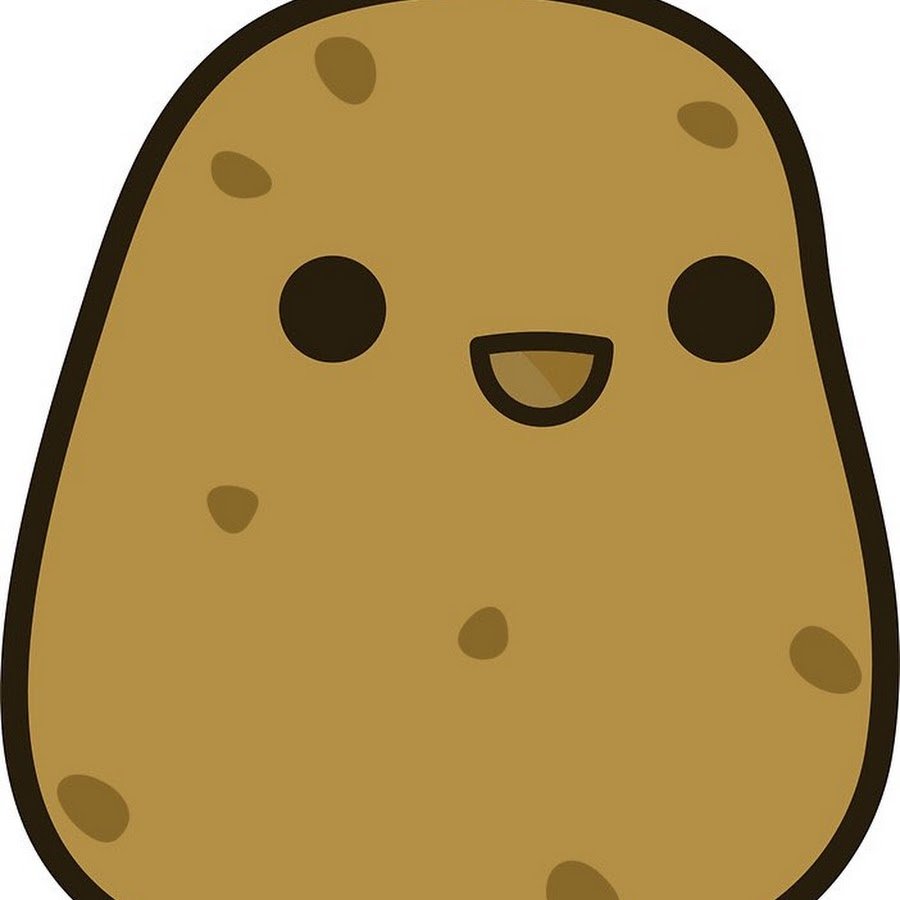 2 Картошки на белом фоне