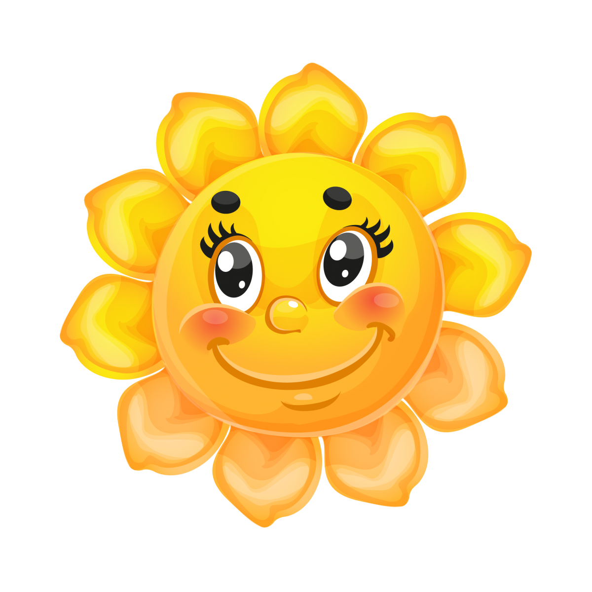 Солнышко на голубом фоне