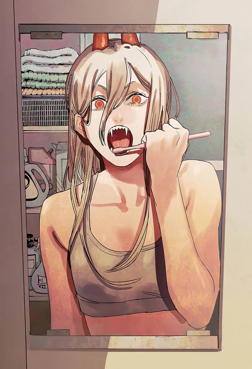 Человек бензопила Пауэр Манга