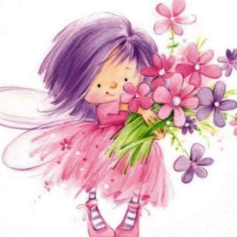 Акварельные иллюстрации девочки