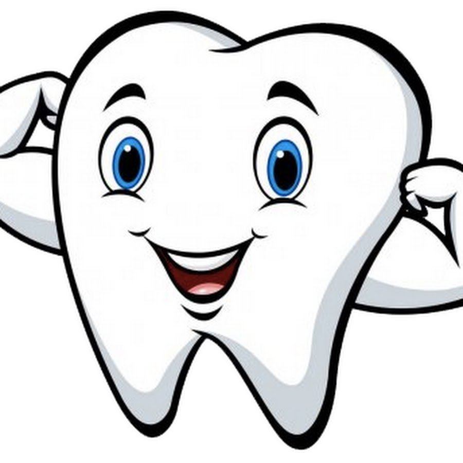 Зуб мультяшный веселый