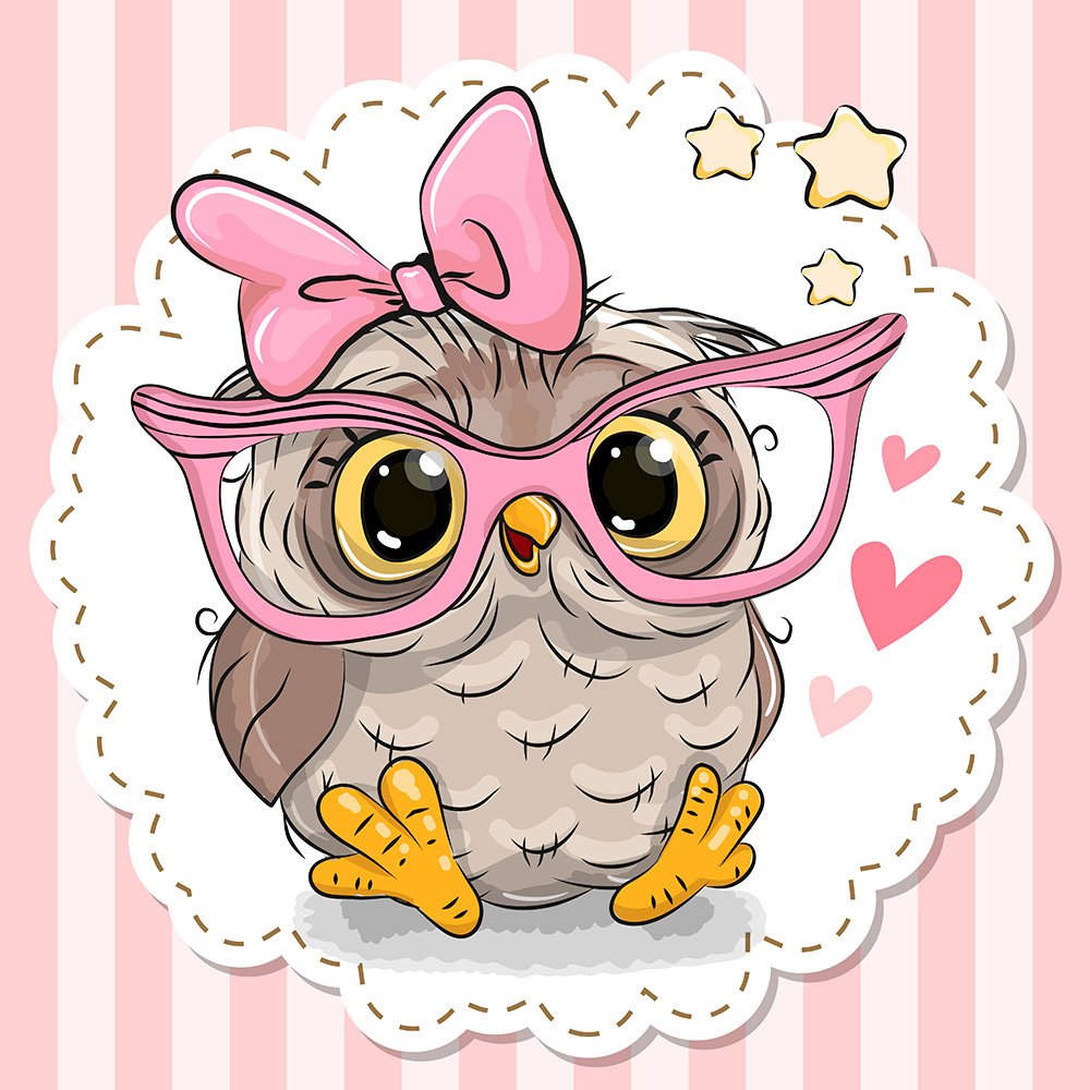 Мультяшная Сова в очках